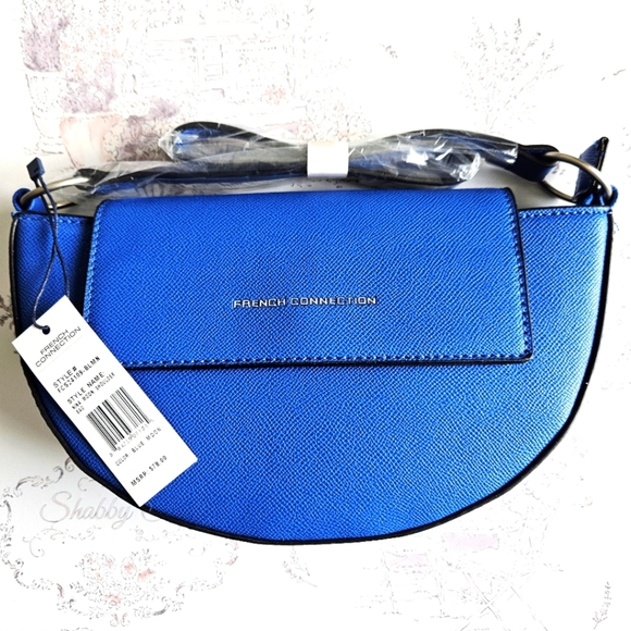 NWT!!! French Connection Blue Shoulder Bag - Picture 1 of 6